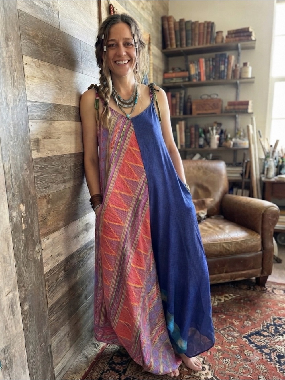Jaded Gypsy Free Size Patchwork Jumpsuit